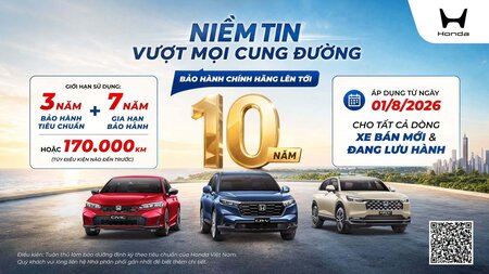 AN TÂM DÀI LÂU – BẢO HÀNH CHÍNH HÃNG LÊN ĐẾN 10 NĂM CÙNG HONDA VIỆT NAM