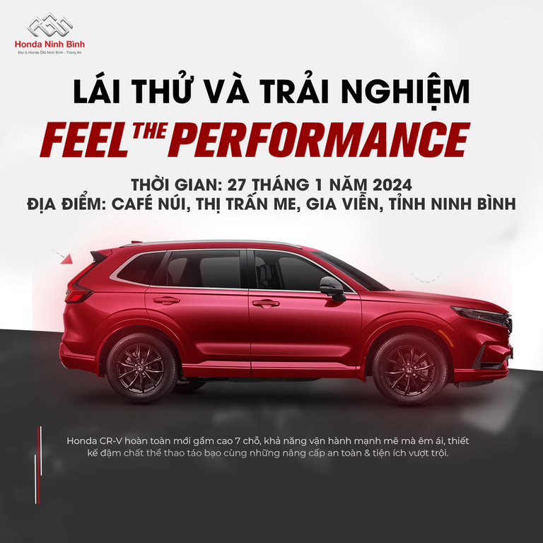 Chuỗi Sự Kiện Lái Thử Feel The Performance tại Gia Viễn ngày 27/01/2024
