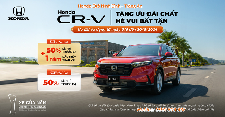 Chương trình khuyến mại của các dòng xe ô tô Honda trong tháng 6 năm 2024