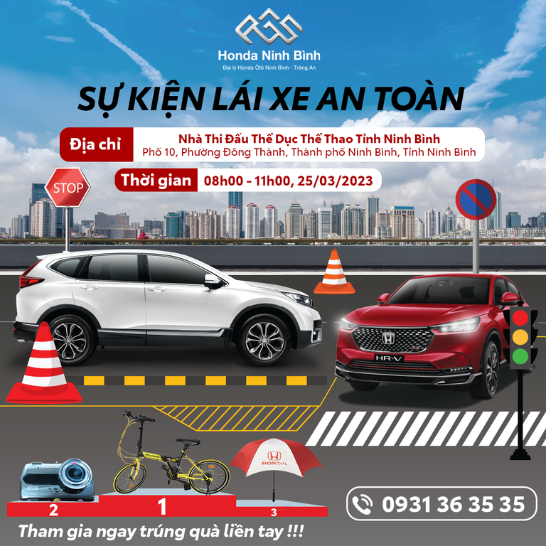 HƯỚNG DẪN LÁI XE AN TOÀN NGÀY 25/03/2023 tại Nhà thi đấu do đại lý Honda Ôtô Ninh Bình - Tràng An