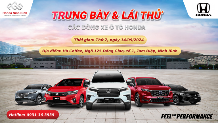 SỰ KIỆN TRƯNG BÀY VÀ LÁI THỬ CÁC DÒNG XE HONDA TẠI TAM ĐIỆP - NINH BÌNH