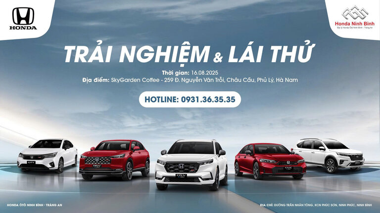 TRẢI NGHIỆM CHẤT HONDA - LÁI THỬ NGAY TẠI PHÚ LÝ, NINH BÌNH