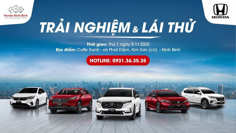 TRẢI NGHIỆM LÁI THỬ HONDA – CHINH PHỤC MỌI CUNG ĐƯỜNG TẠI PHÁT DIỆM - KIM SƠN(cũ)